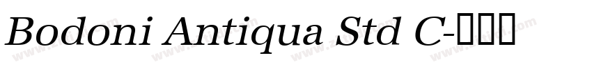 Bodoni Antiqua Std C字体转换